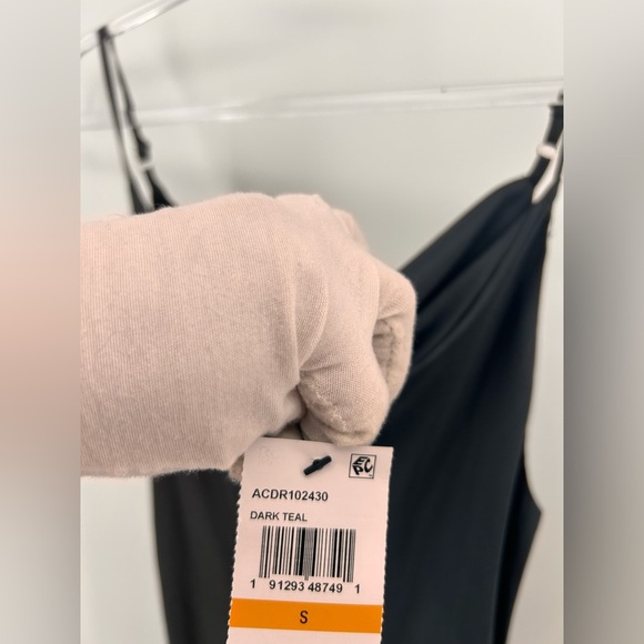 ASTR the label Glynis Dark Teal blue Satin slip dress size s NWT - Picture 6 of 13